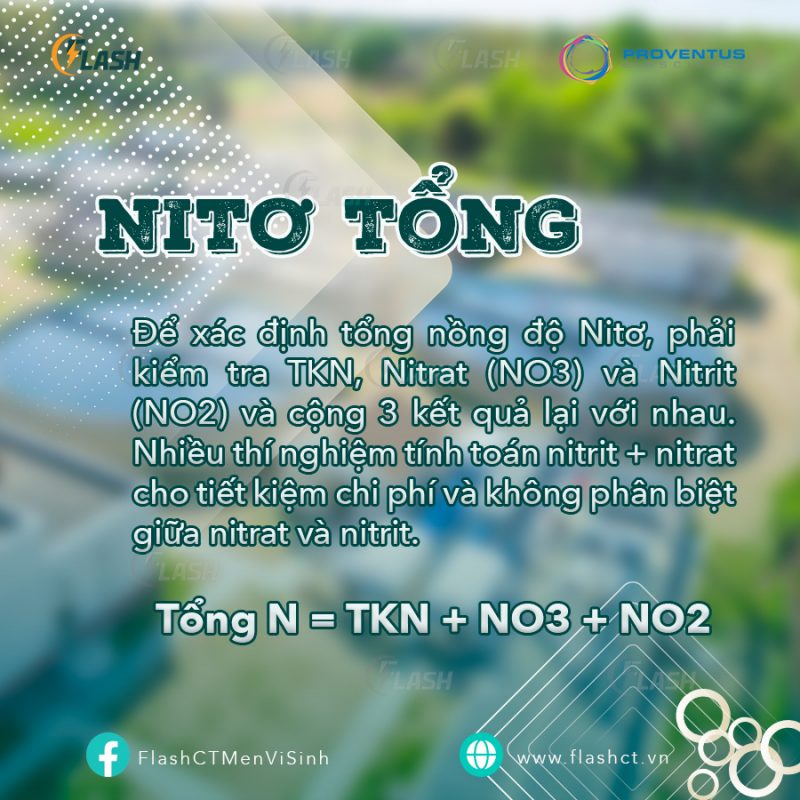 Các dạng nitơ trong nước thải, nitơ tổng, tổng nitơ