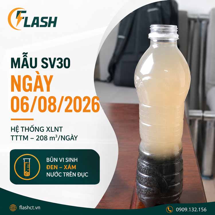mẫu sv30 có bùn vi sinh màu đen ngày 06/08